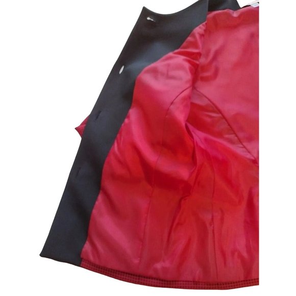 Le Suit Blazer Womens 12 Houndstoothe Button Up Office Professional Holiday - Picture 16 of 16